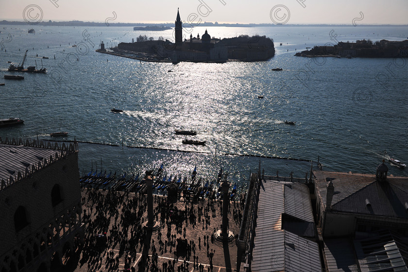 D3X 9517 
 View From The Camponile- Venice 
 Keywords: Venice,Italy,St Marks Square,Camponile