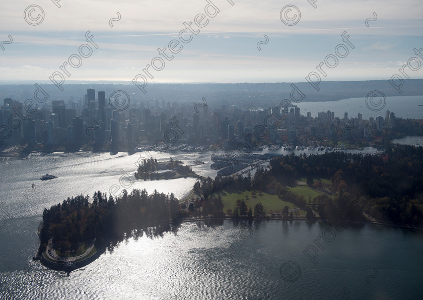 D4S4590 
 Vancouver City - Aerial View across Stanley Park 
 Keywords: Vancouver City, Stanley Park, Aerial View, British Columbia, Canada,