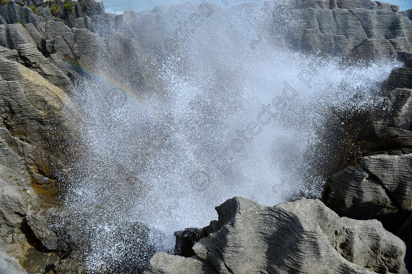 Punakaiki2 
 Pancake Rocks - Blowholes 
 Keywords: Punakaiki, Pancake Rocks, New Zealand, Blowholes, Spray, Erosion