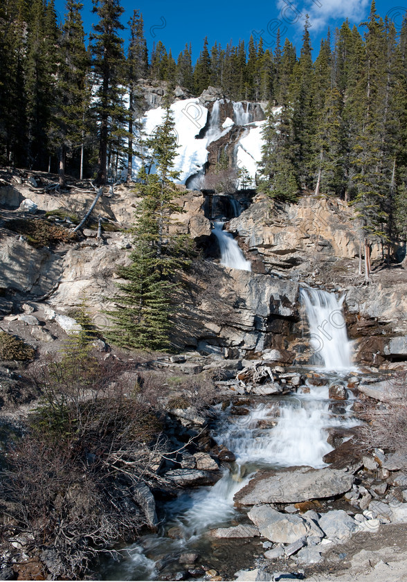 HWP 5185 
 Tangle Falls - Columbia Icefields 
 Keywords: Rockies, Falls, Waterfalls