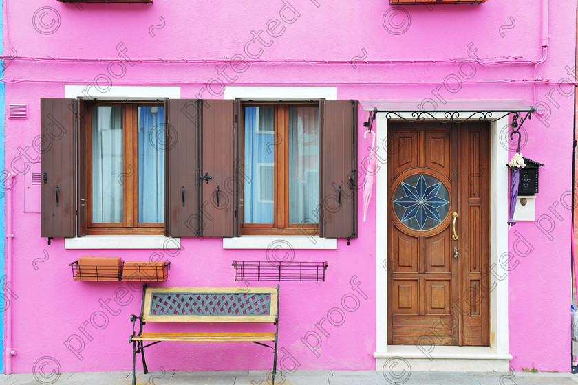 D3X 0394 
 Burano Doorway 
 Keywords: Pink,Shutter,window,door,facade,