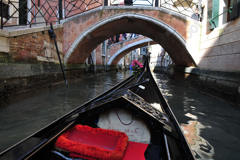 D3X 9638 
 Gondola in Canal - Venice 
 Keywords: Gondola,Canal,Venice,Italy