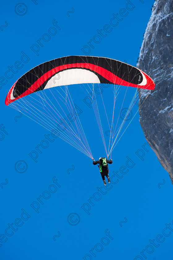 D4P6094 
 Landing 
 Keywords: Paragliding,Paraglider,Parascending,Switzerland,Wengen,Stechelberg,Alps,Snow Sports,mountains,extreme sports