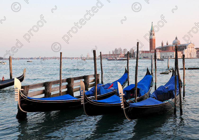 D3X 9291 
 Gondolas - Venice 
 Keywords: Gondola,Venice,Italy,Grand Canal